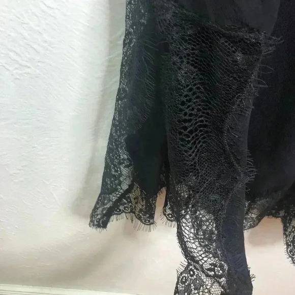 Bardot Black Shift Slip Midi Dress Lace Women's Size 6 - Picture 2 of 6